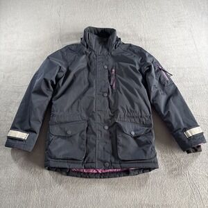 Dover Young Rider Jacket Youth M - Dark Navy w/ Purple Accents - Hood Missing
